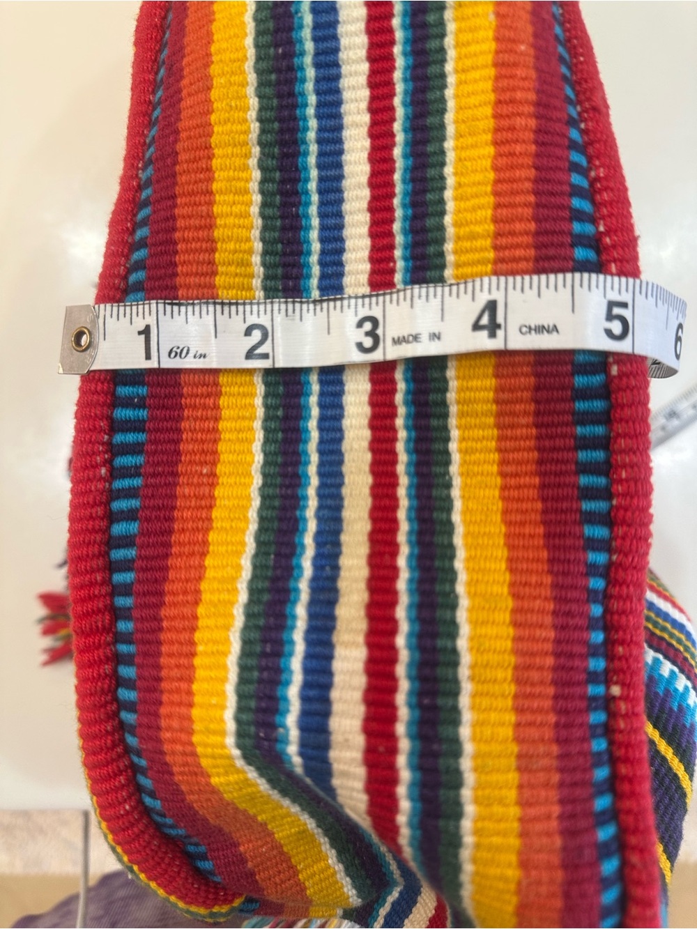 Two Authentic Handmade Paraguayan Woven Tote Bags from Asunción Colorful Tassel - Picture 11 of 12
